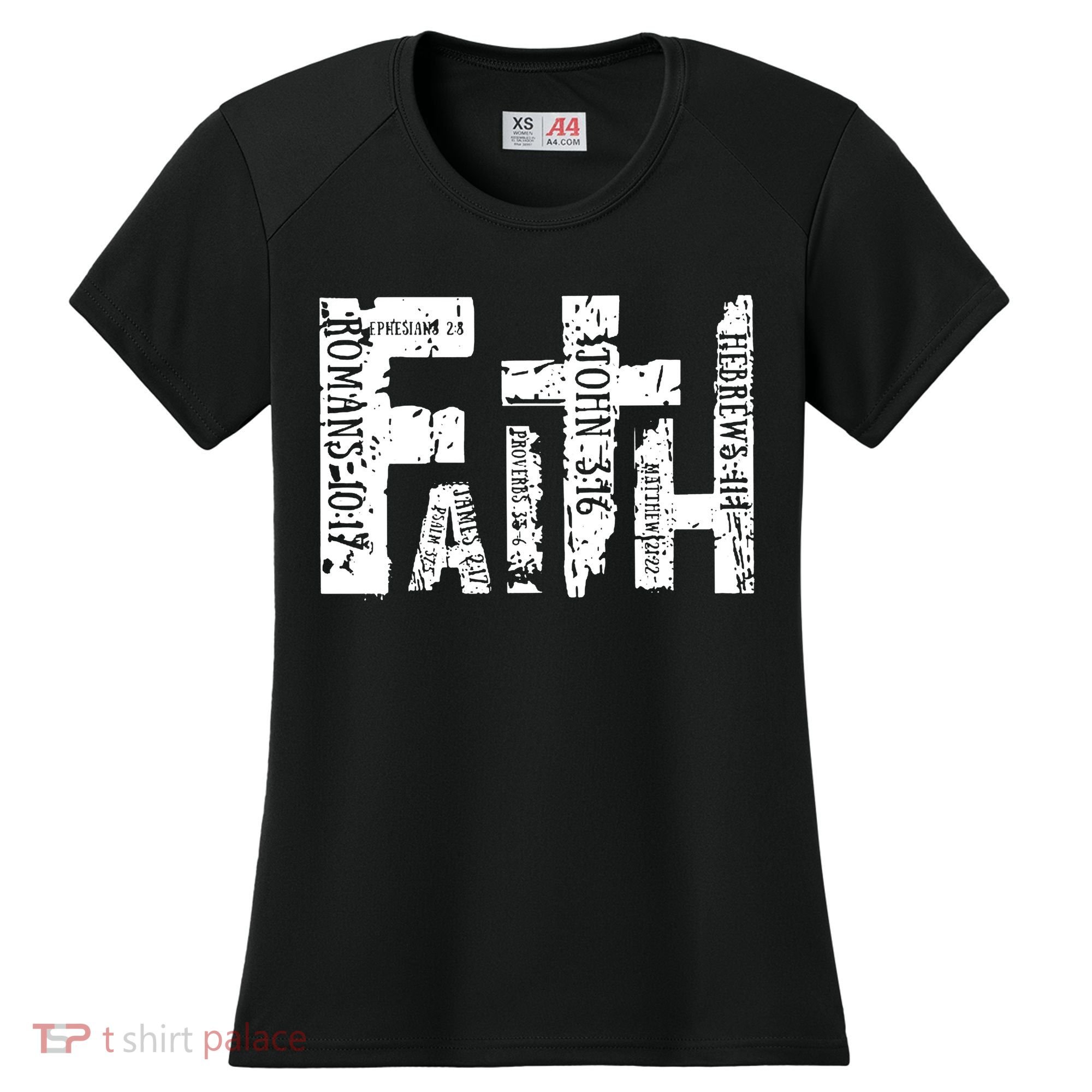 Faith Bible Verse Christian Quote Women's Cooling Performance Crew T-Shirt