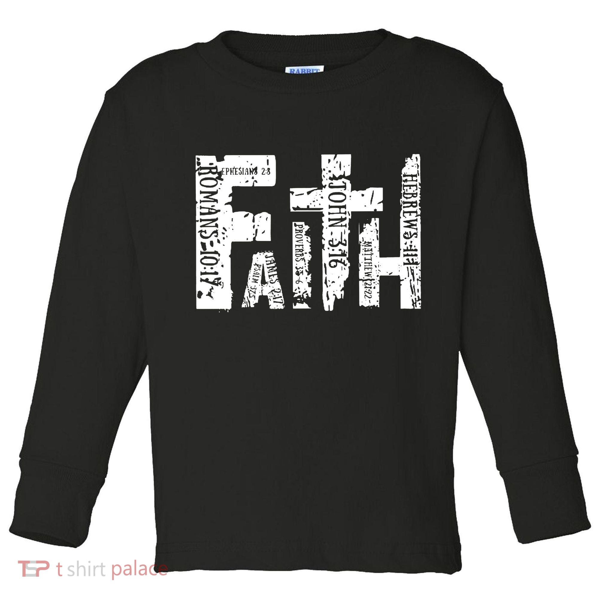 Faith Bible Verse Christian Quote Toddler Long Sleeve Shirt