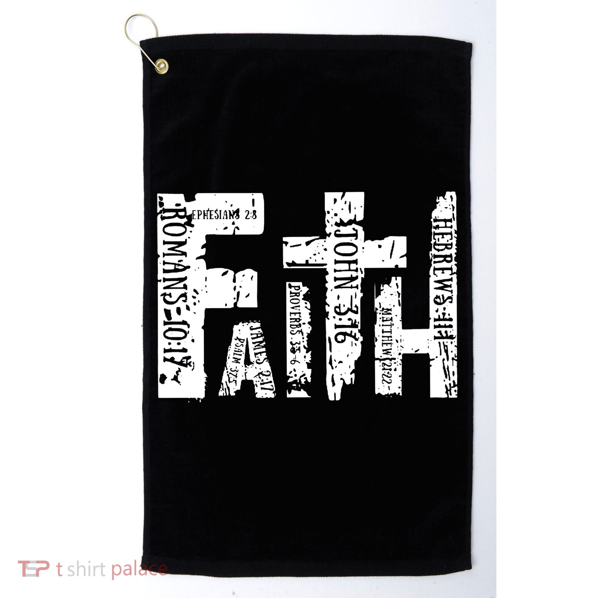 Faith Bible Verse Christian Quote Golf Towel