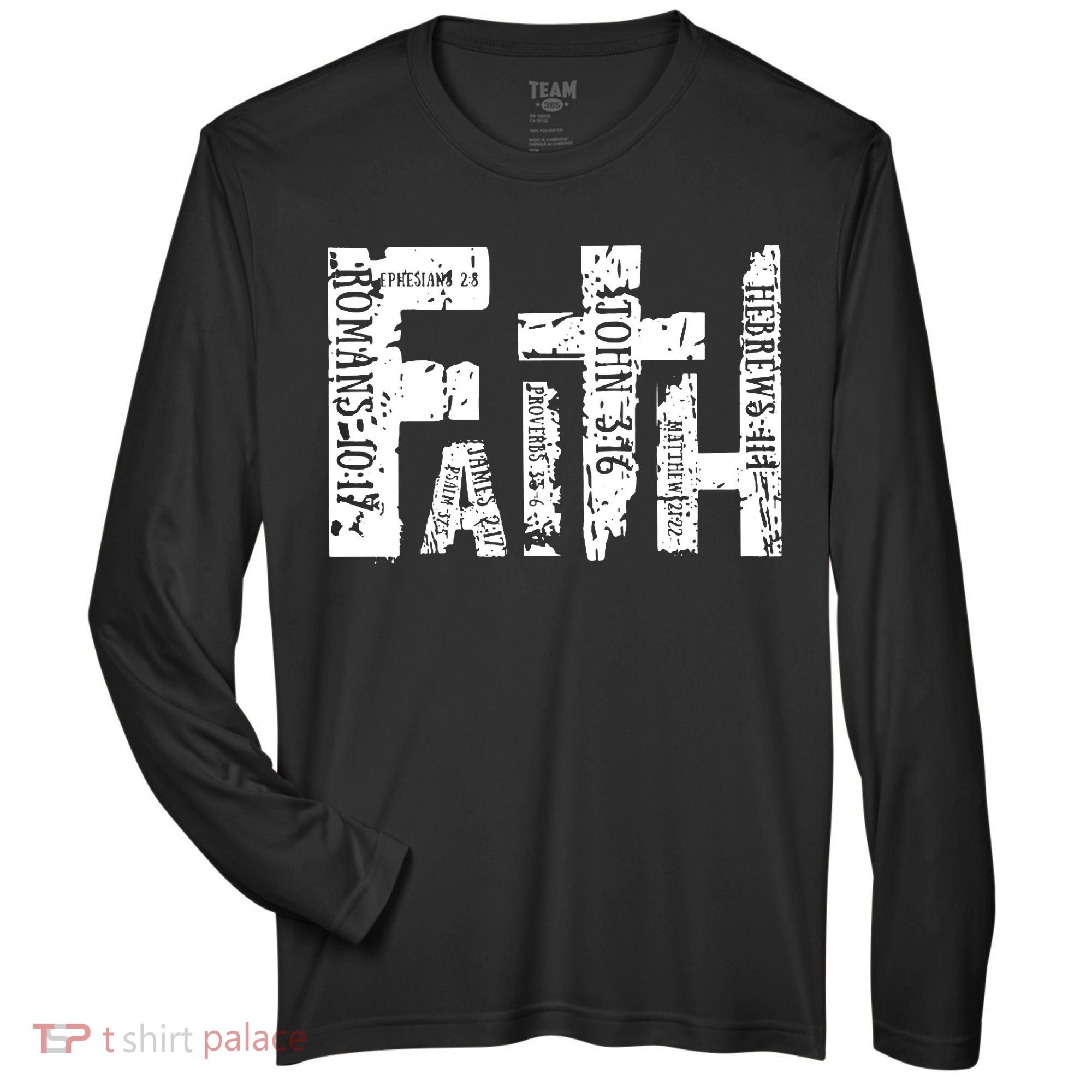 Faith Bible Verse Christian Quote Zone Performance Long-Sleeve T-Shirt