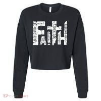Faith Bible Verse Christian Quote Cropped Pullover Crew thumb 0