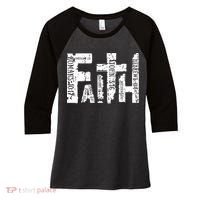 Faith Bible Verse Christian Quote Women's Tri-Blend 3/4-Sleeve Raglan Shirt thumb 0