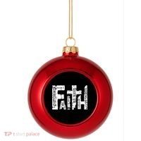 Faith Bible Verse Christian Quote Plastic Christmas Ball Ornament thumb 0