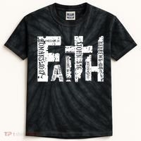 Faith Bible Verse Christian Quote Kids Tie-Dye T-Shirt thumb 0