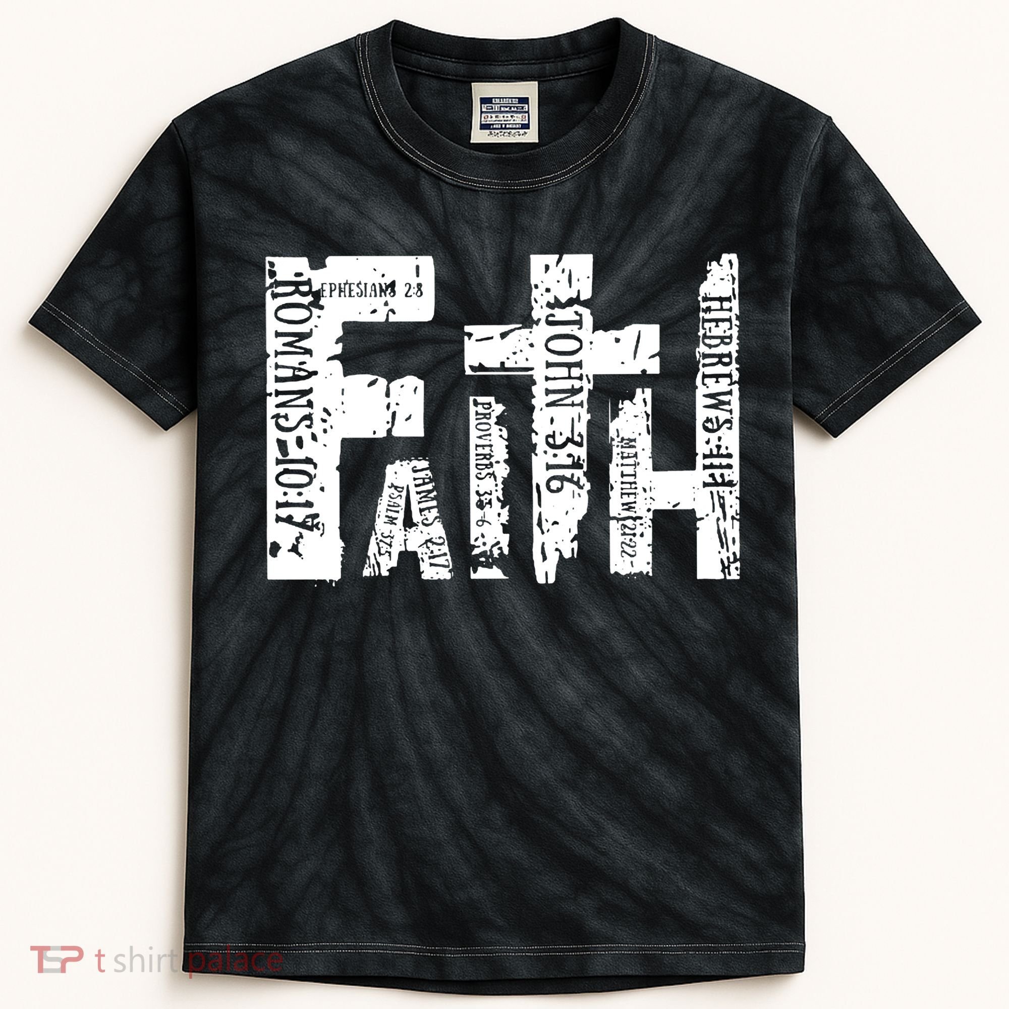 Faith Bible Verse Christian Quote Kids Tie-Dye T-Shirt