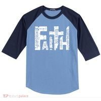 Faith Bible Verse Christian Quote Raglan Baseball Sleeve Shirt thumb 0