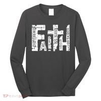 Faith Bible Verse Christian Quote Long Sleeve Shirt thumb 0