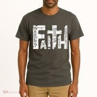 Faith Bible Verse Christian Quote Tall T-Shirt thumb 2