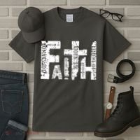 Faith Bible Verse Christian Quote Tall T-Shirt thumb 3