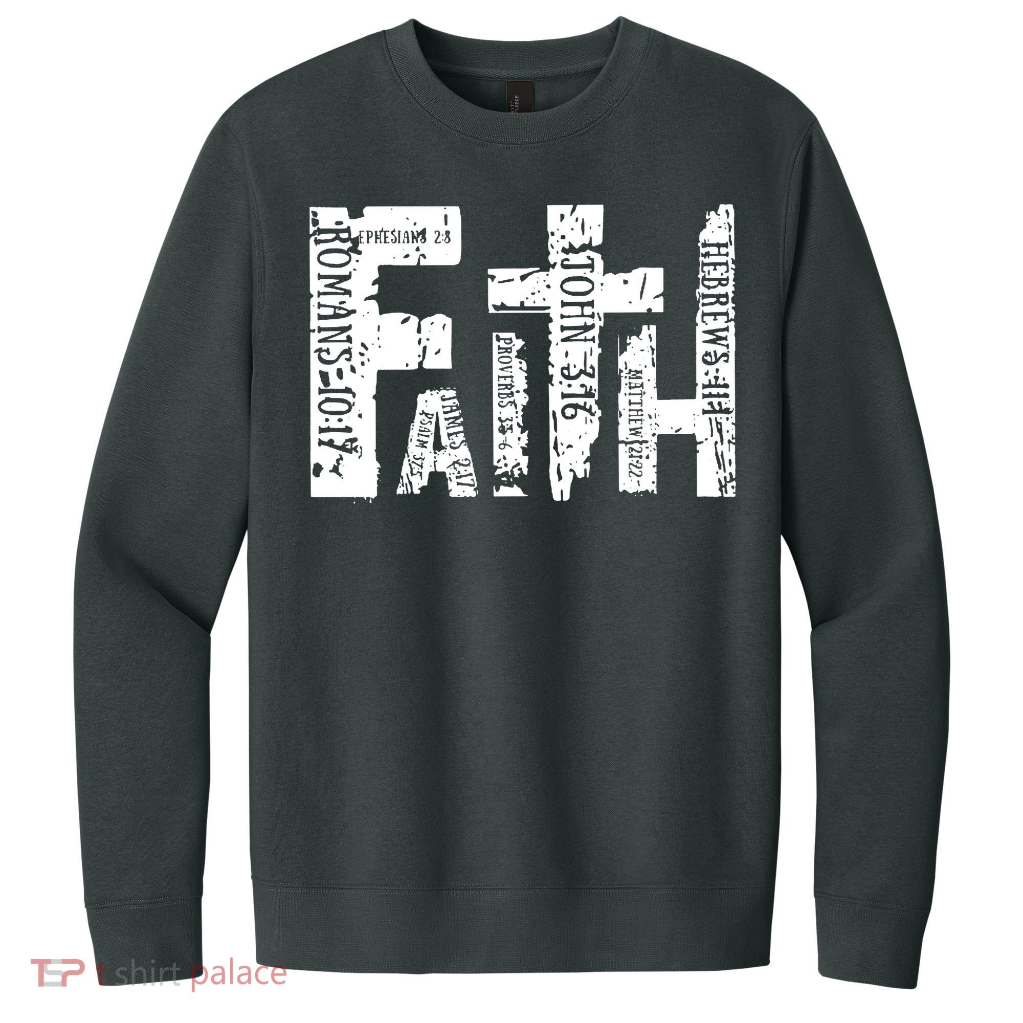 Faith Bible Verse Christian Quote V.I.T. Fleece Crew Sweatshirt