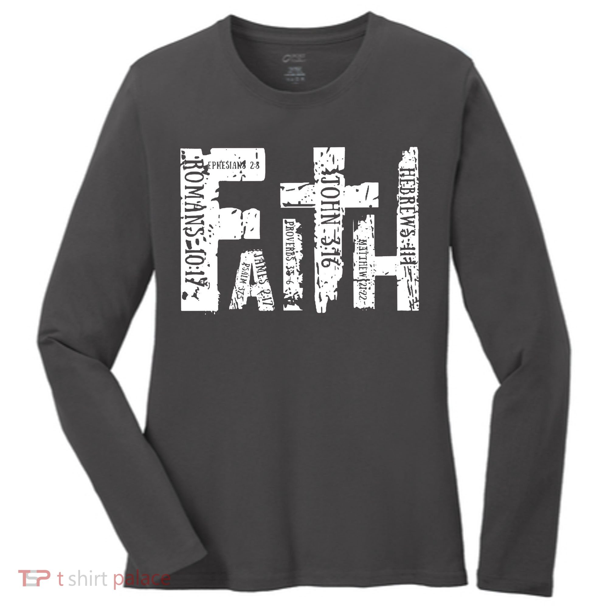 Faith Bible Verse Christian Quote Women's Long Sleeve Shirt