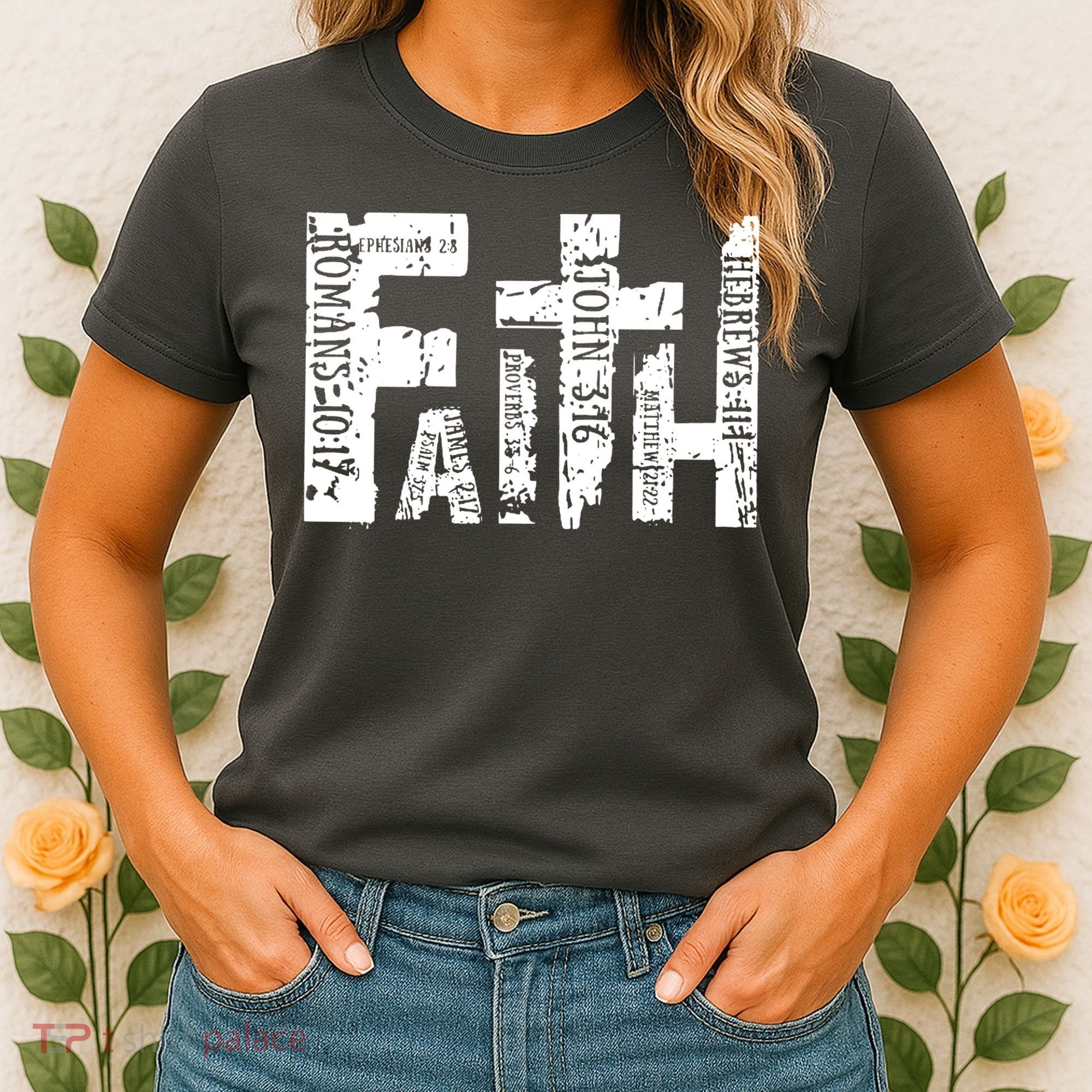Faith Bible Verse Christian Quote Women's T-Shirt
