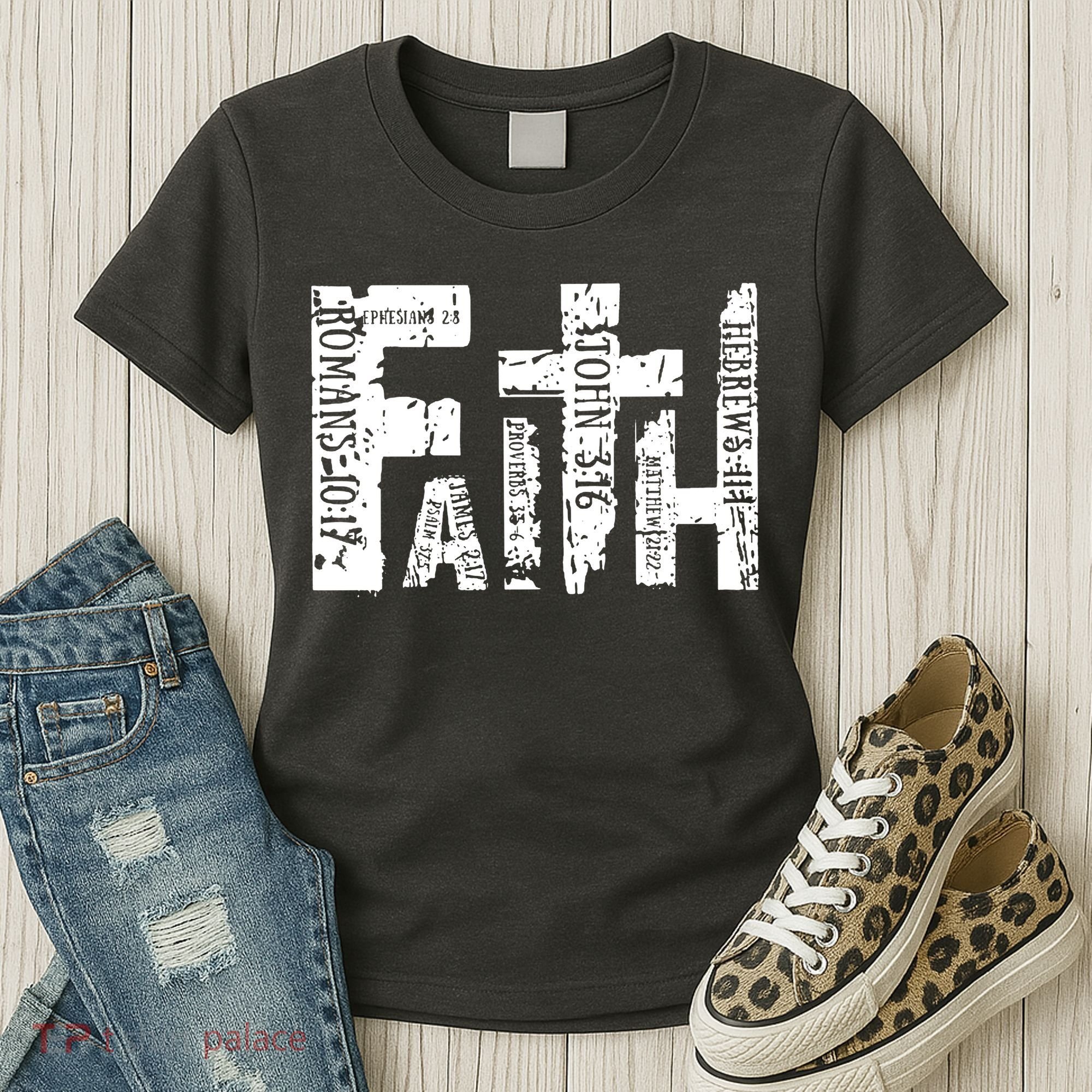 Faith Bible Verse Christian Quote Women's T-Shirt