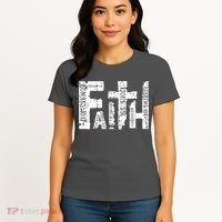 Faith Bible Verse Christian Quote Women's T-Shirt thumb 4