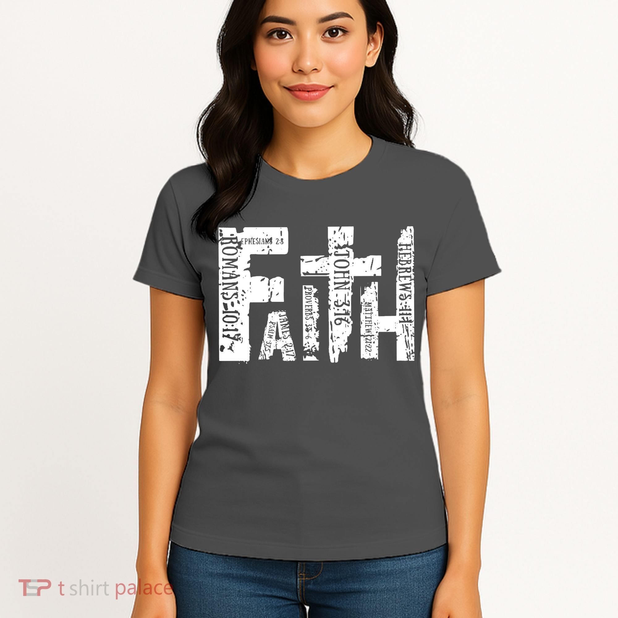 Faith Bible Verse Christian Quote Women's T-Shirt