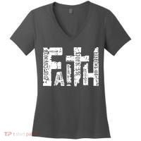 Faith Bible Verse Christian Quote Women's V-Neck T-Shirt thumb 0