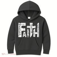 Faith Bible Verse Christian Quote Kids Hoodie thumb 0