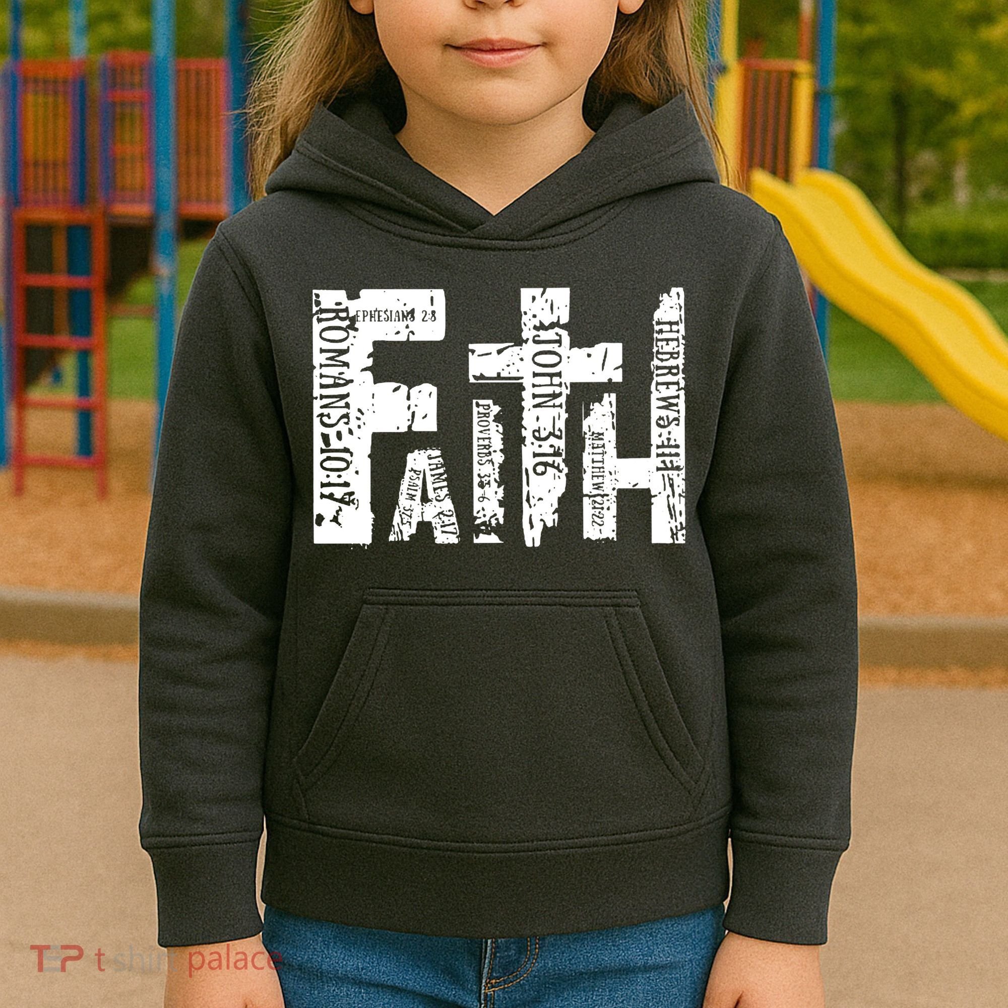 Faith Bible Verse Christian Quote Kids Hoodie