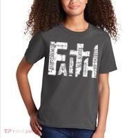 Faith Bible Verse Christian Quote Kids T-Shirt thumb 2