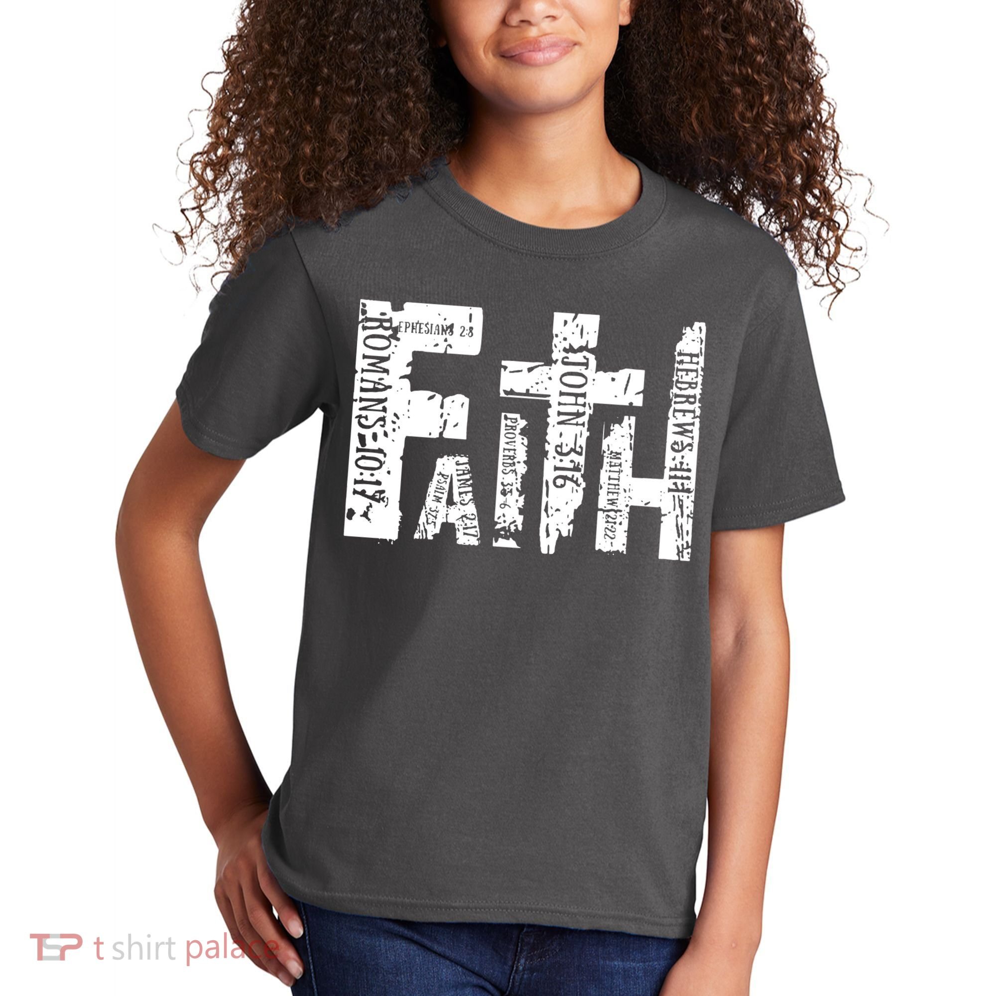 Faith Bible Verse Christian Quote Kids T-Shirt