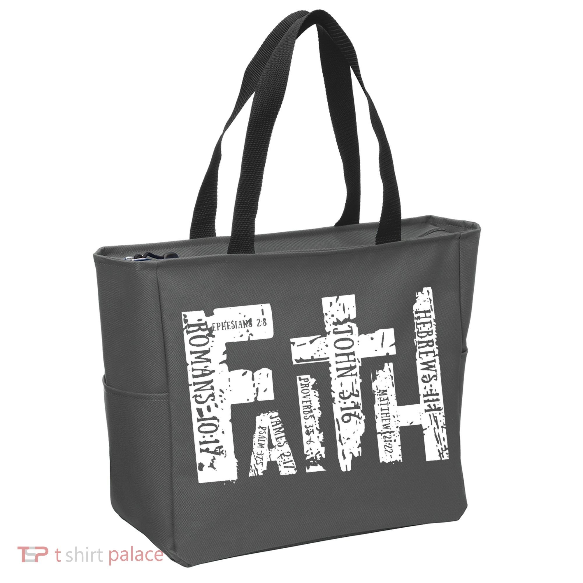 Faith Bible Verse Christian Quote Tote Bag