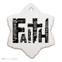 Faith Bible Verse Christian Quote Ceramic Ornament thumb 0