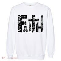 Faith Bible Verse Christian Quote Garment-Dyed Sweatshirt thumb 0