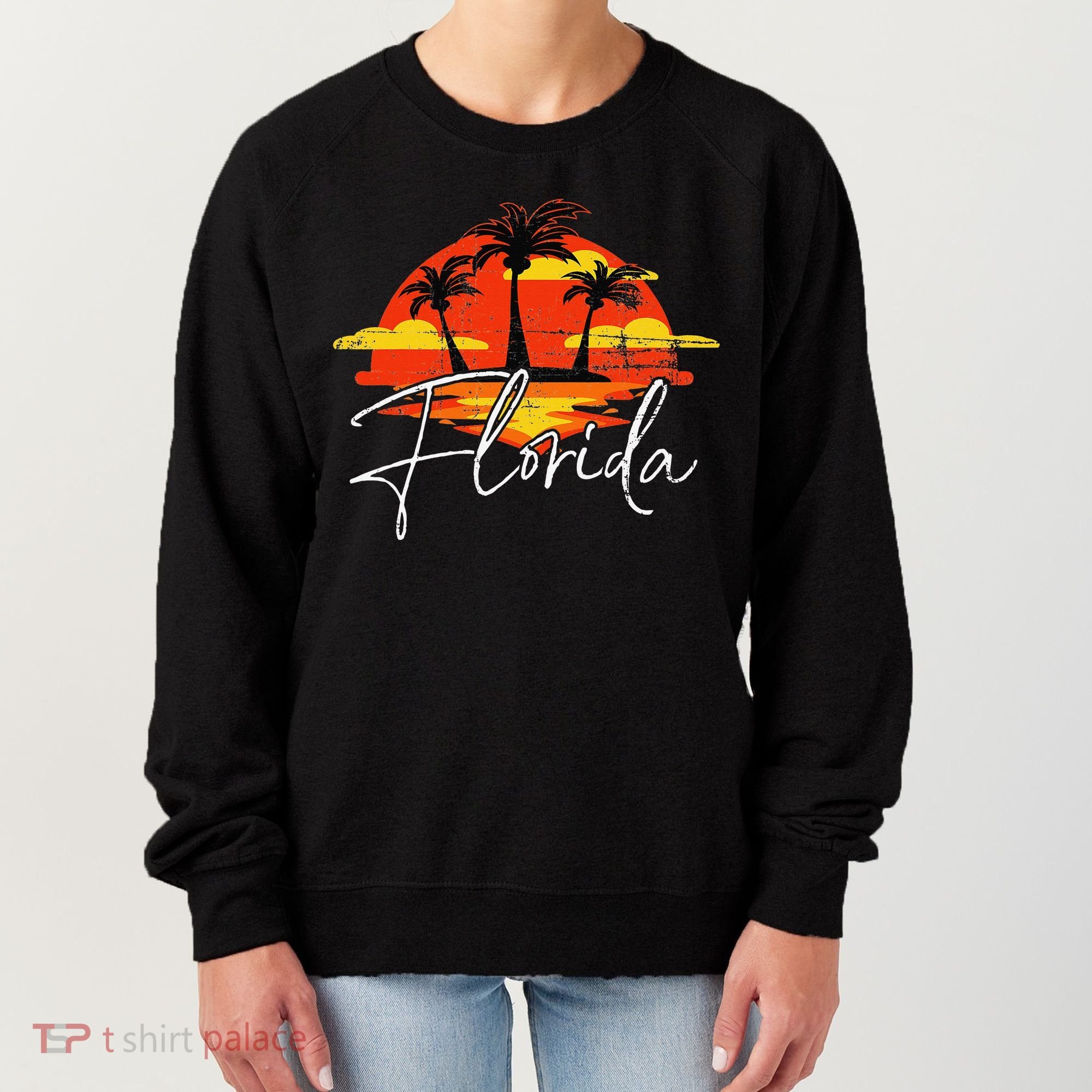 Florida Beach Vacation Art for ocean lovers Women's Sweatshirt