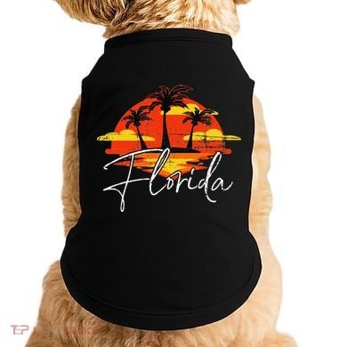 Florida Beach Vacation Art for ocean lovers Doggie Tank