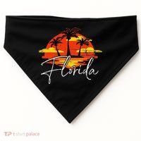 Florida Beach Vacation Art for ocean lovers USA-Made Doggie Bandana thumb 0