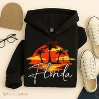 Florida Beach Vacation Art for ocean lovers Hoodie thumb 4