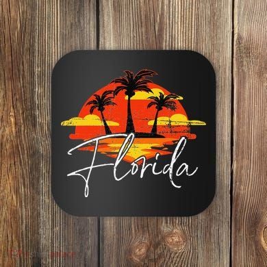 Florida Beach Vacation Art for ocean lovers Coaster