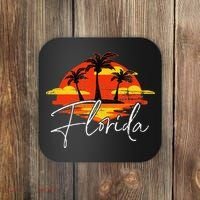 Florida Beach Vacation Art for ocean lovers Coaster thumb 0