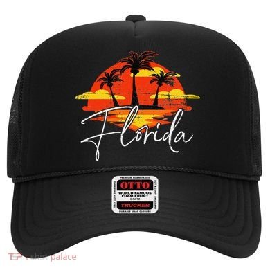 Florida Beach Vacation Art for ocean lovers Hat