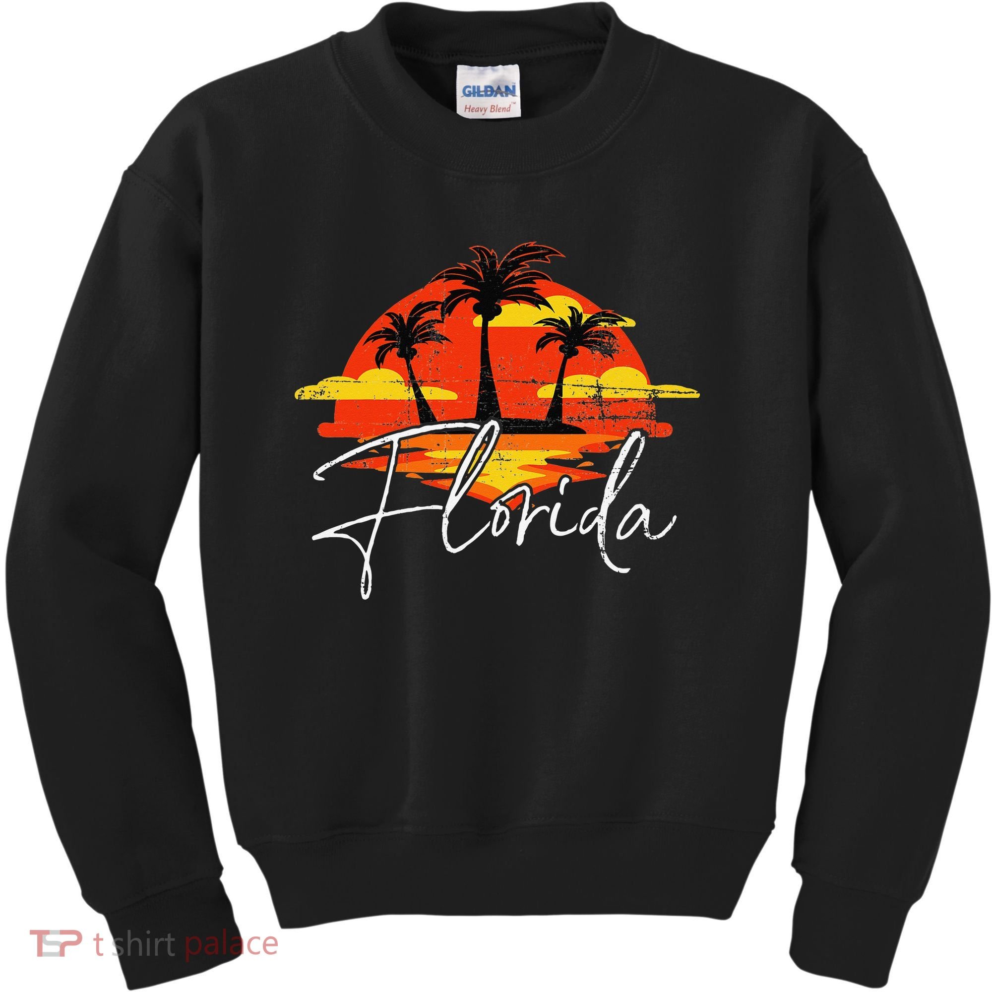 Florida Beach Vacation Art for ocean lovers Kids Sweatshirt