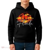 Florida Beach Vacation Art for ocean lovers Kids Hoodie thumb 4