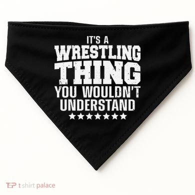 Funny Best Wrestling Design Wrestle Wrestler   USA-Made Doggie Bandana