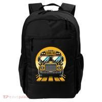 Funny Bus With Sunglasses School Bus Driver Back To School Funny Gift Backpack thumb 0