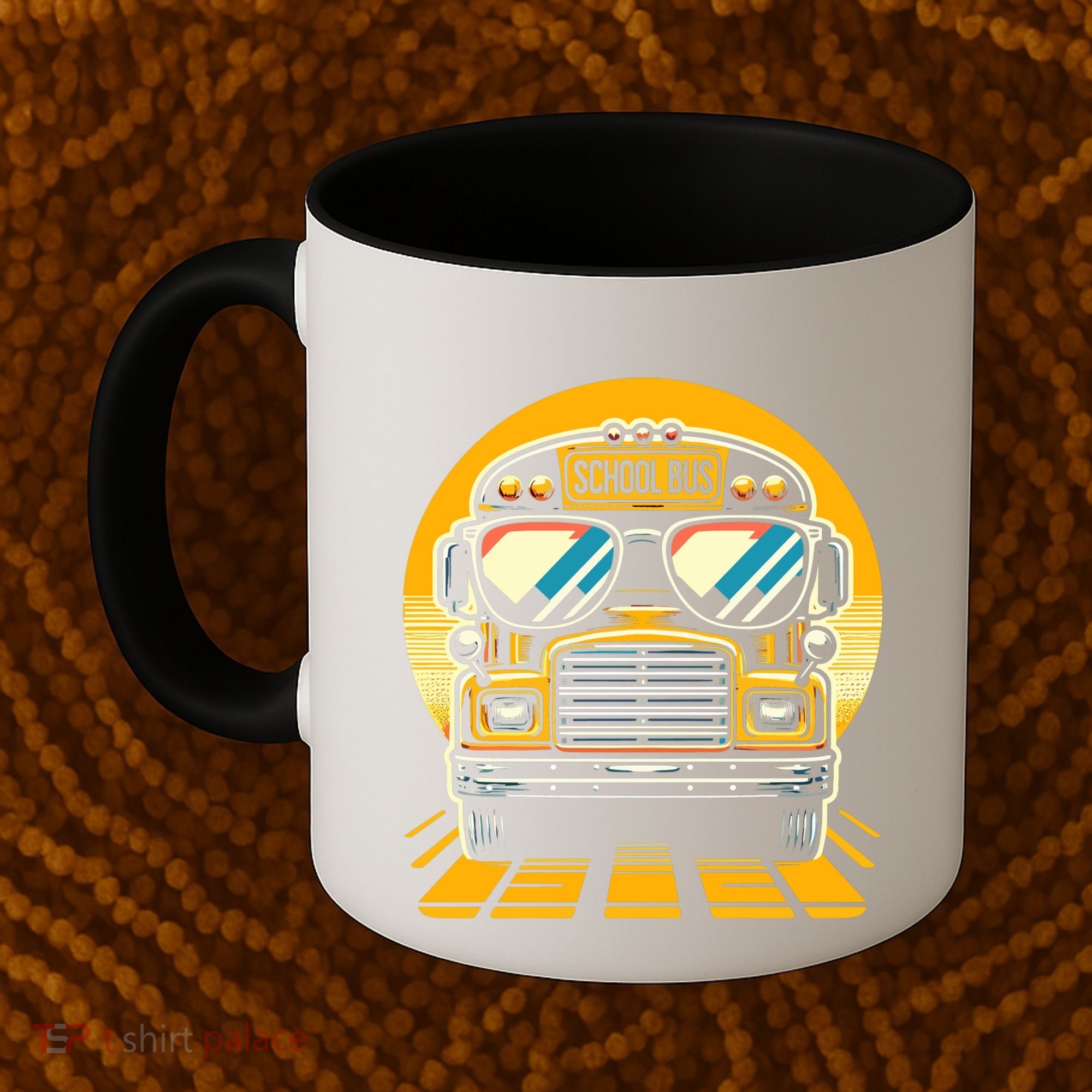 Funny Bus With Sunglasses School Bus Driver Back To School Funny Gift Coffee Mug