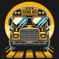 Funny Bus With Sunglasses School Bus Driver Back To School Funny Gift Women's Hoodie thumb 2