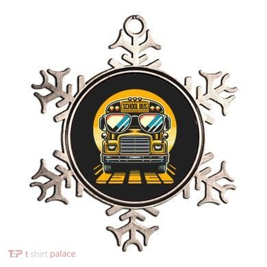 Funny Bus With Sunglasses School Bus Driver Back To School Funny Gift Ornament