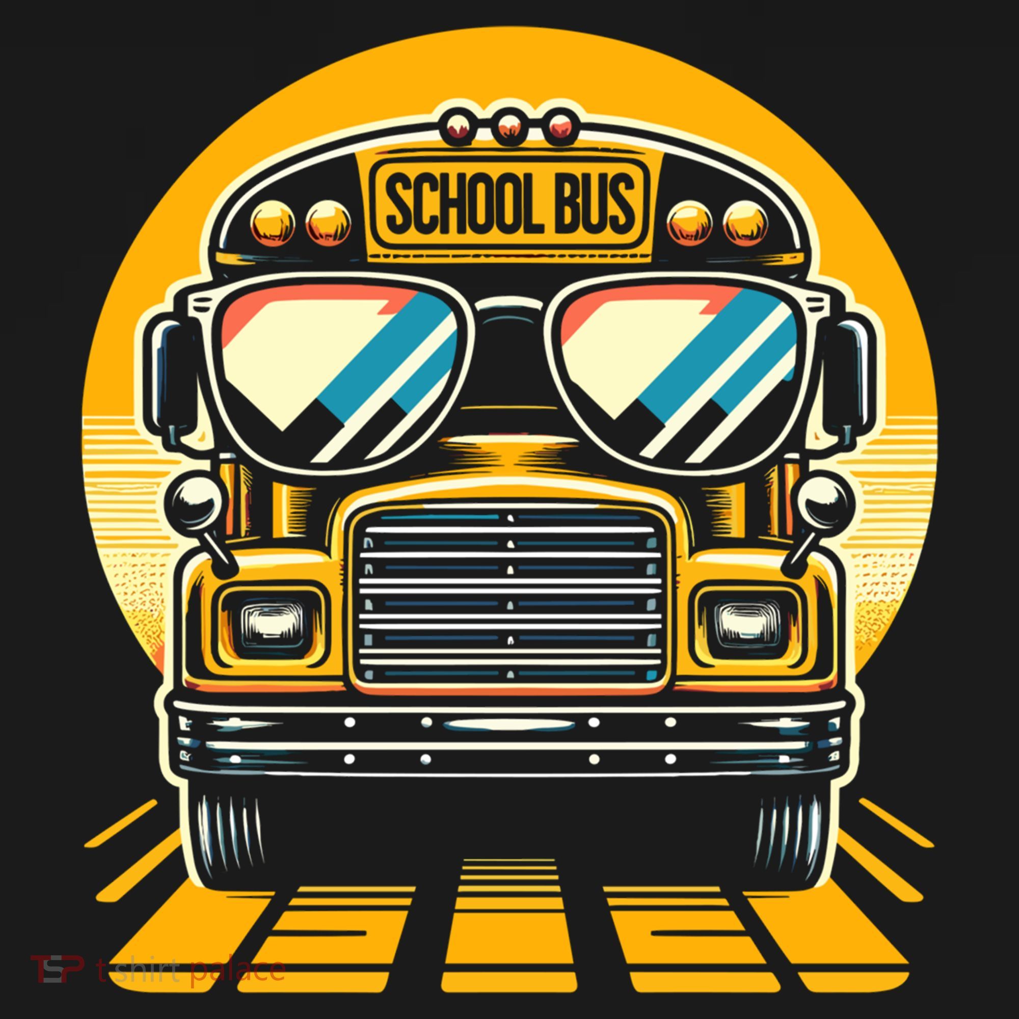 Funny Bus With Sunglasses School Bus Driver Back To School Funny Gift Ornament