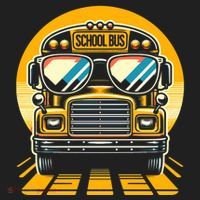 Funny Bus With Sunglasses School Bus Driver Back To School Funny Gift Hat thumb 2