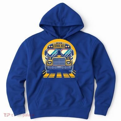 Funny Bus With Sunglasses School Bus Driver Back To School Funny Gift Hoodie