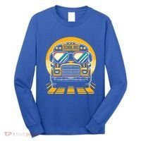 Funny Bus With Sunglasses School Bus Driver Back To School Funny Gift Long Sleeve Shirt thumb 0