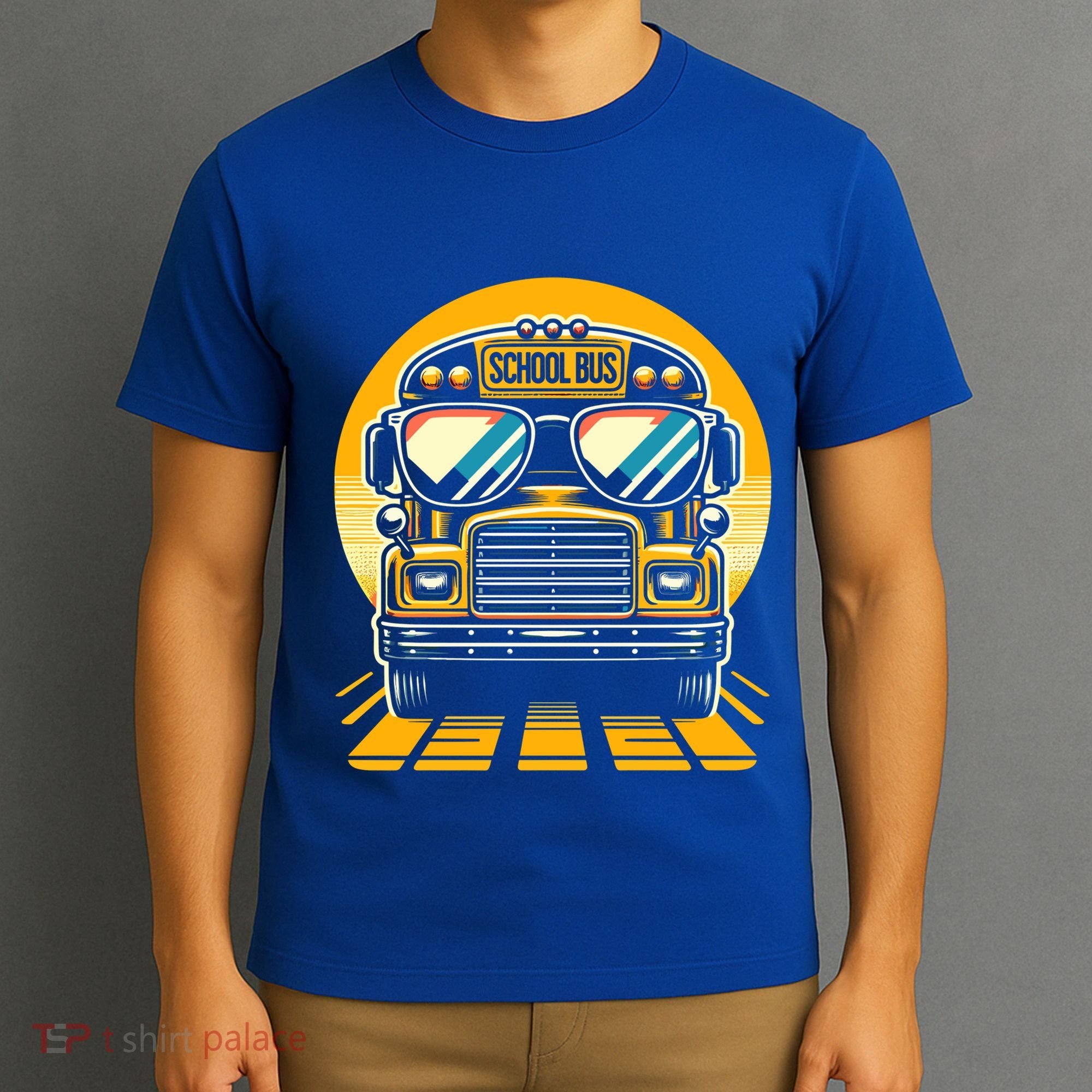 Funny Bus With Sunglasses School Bus Driver Back To School Funny Gift T-Shirt