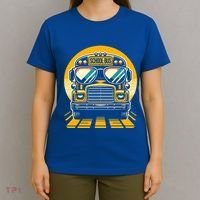 Funny Bus With Sunglasses School Bus Driver Back To School Funny Gift T-Shirt thumb 4