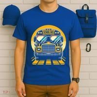 Funny Bus With Sunglasses School Bus Driver Back To School Funny Gift T-Shirt thumb 6