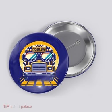 Funny Bus With Sunglasses School Bus Driver Back To School Funny Gift Button