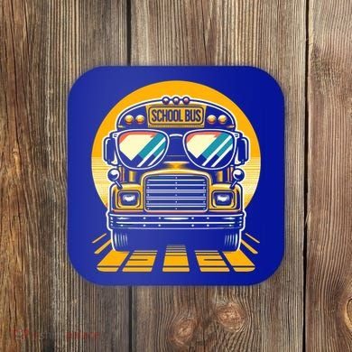 Funny Bus With Sunglasses School Bus Driver Back To School Funny Gift Coaster